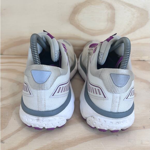 Brooks - Ghost 12 - Running Shoes - White/Purple - Women's - 8.5(B) -1203051B186 - Picture 6 of 9